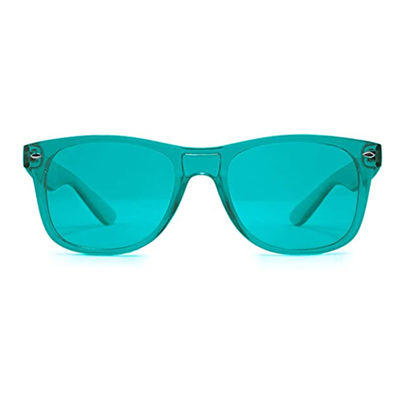 Ensemble en plastique en verre de thérapie de couleur de style de 10 lunettes de soleil colorées