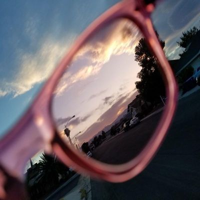Cadre de PC de Chakra Chromotherapy Rose Colored Lens Sunglasses de thérapie