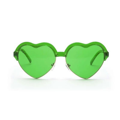 Les lunettes de soleil à la mode en verre du coeur Uv400 de femmes en verre de Sun allument augmenter des verres