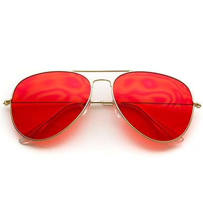L'humeur surdimensionnée classique de protection en verre UV400 de Sunglasses For Women Sun d'aviateur détendent des lunettes de soleil de thérapie