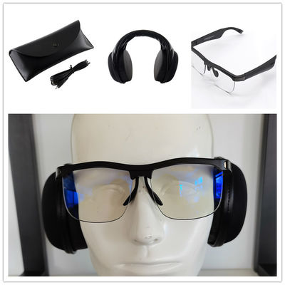 lunettes futés de lunettes de soleil de musique de 185x75x50mm chargeant le doux portatif de cas